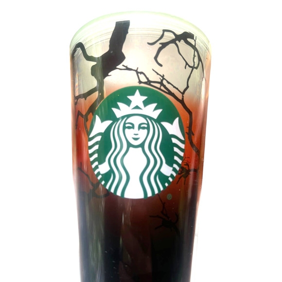 Starbucks RAVEN'S PERCH 2022 Halloween 16 oz Cold Cup *Glow in the Dark* - Picture 9 of 13